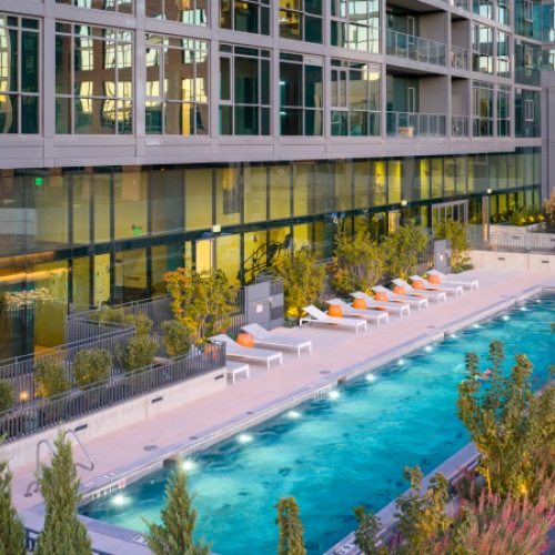 Olympic-sized 25-meter, heated, salt-water lap pool