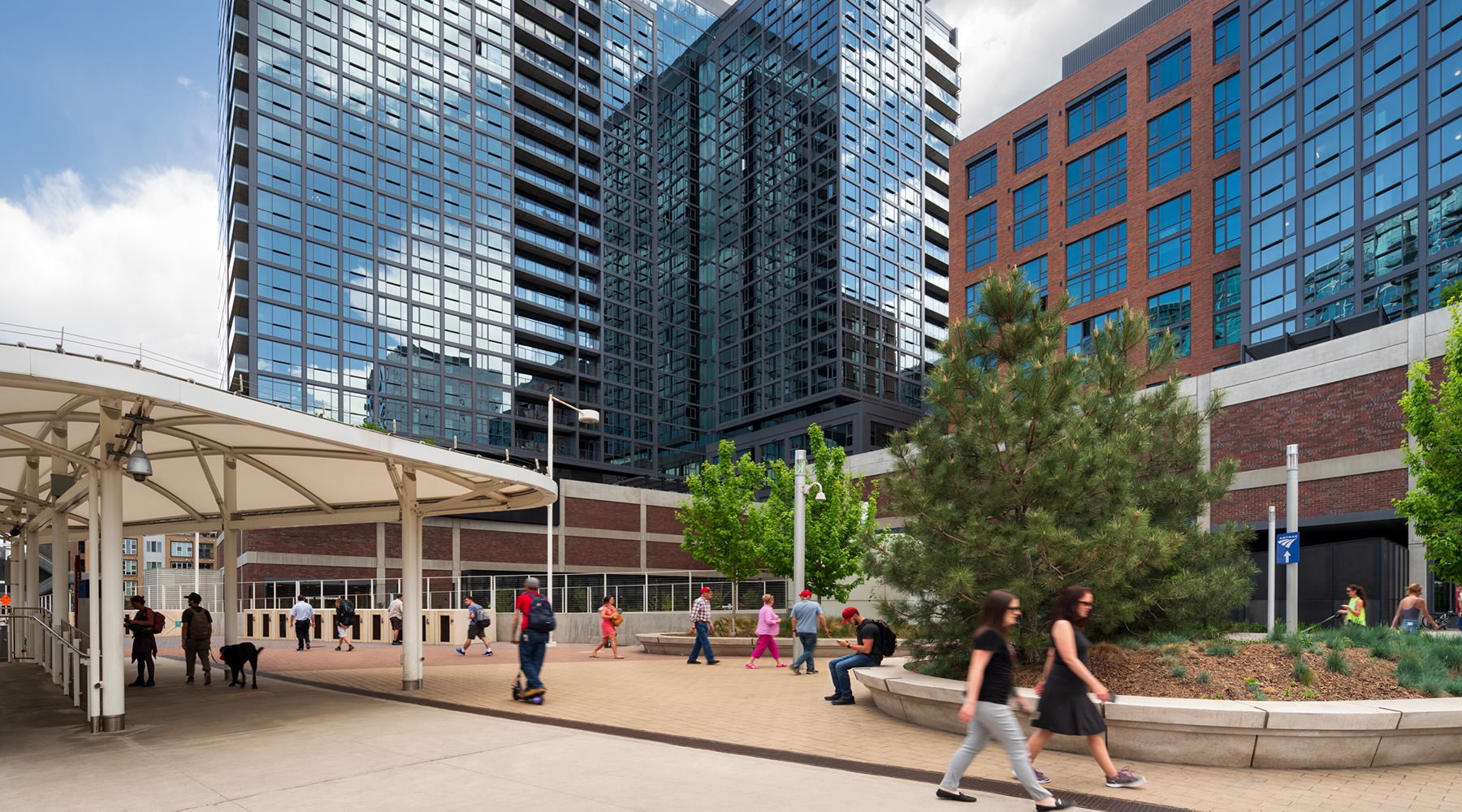 Explore Lodo walking path outside buildings